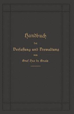 bokomslag Handbuch der Verfassung und Verwaltung in Preußen und dem Deutschen Reiche
