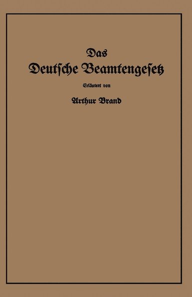 bokomslag Das Deutsche Beamtengesetz (DBG)
