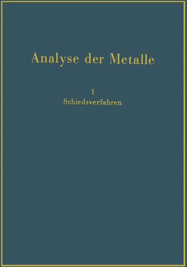 bokomslag Analyse der Metalle