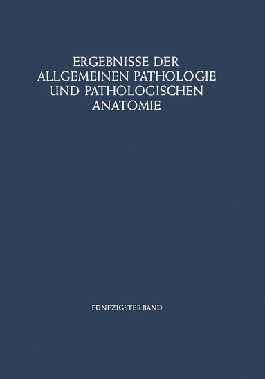 bokomslag Ergebnisse der Allgemeinen Pathologie und Pathologischen Anatomie