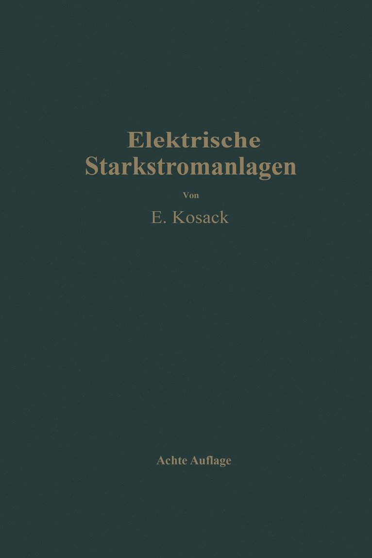 Elektrische Starkstromanlagen 1