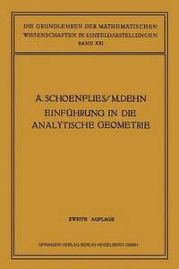 bokomslag Einfhrung in die Analytische Geometrie der Ebene und des Raumes