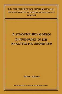 bokomslag Einfhrung in die Analytische Geometrie der Ebene und des Raumes