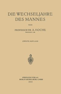 bokomslag Die Wechseljahre des Mannes
