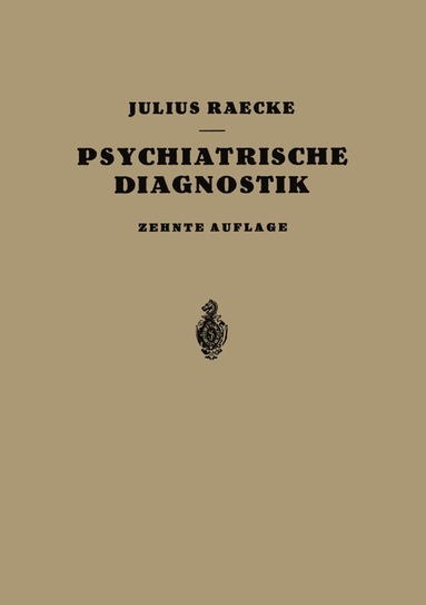 bokomslag Grundriss der Psychiatrischen Diagnostik