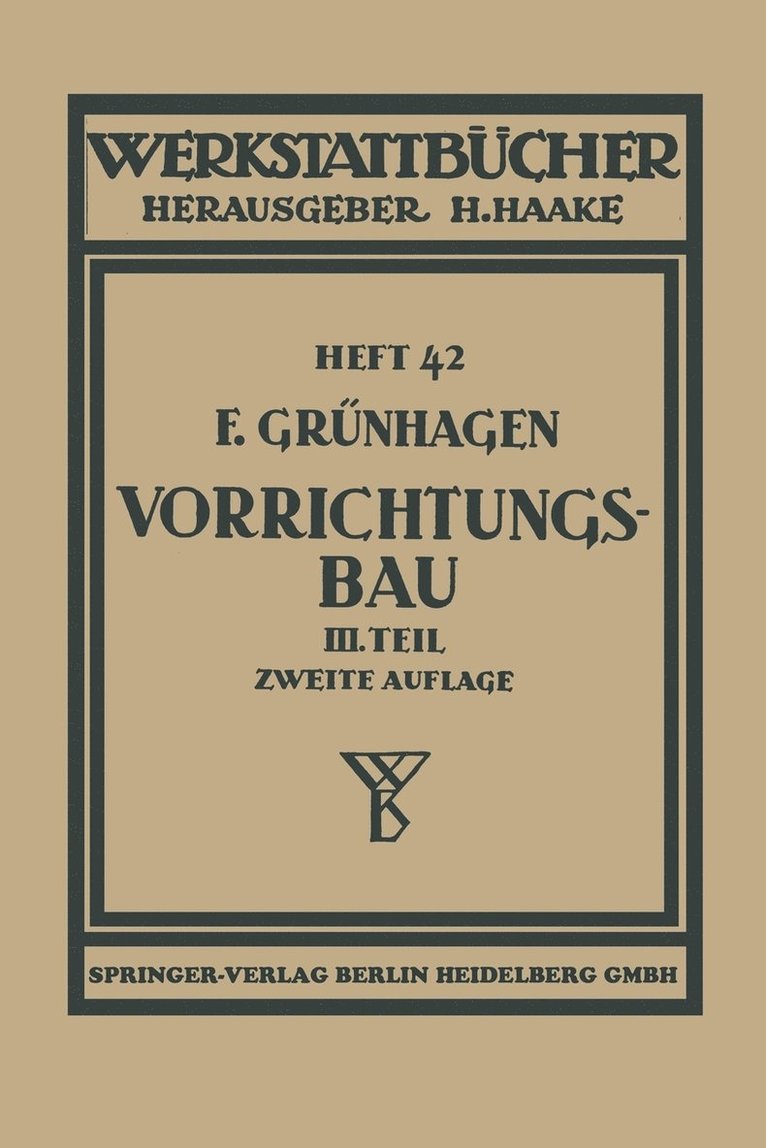 Der Vorrichtungsbau 1