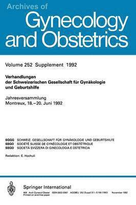 Verhandlungen der Schweizerischen Gesellschaft fr Gynkologie und Geburtshilfe 1