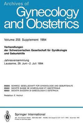 Verhandlungen der Schweizerischen Gesellschaft fr Gynkologie und Geburtshilfe 1