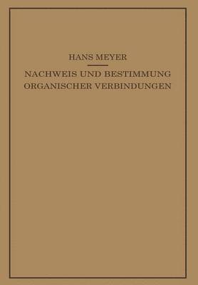 Hans Meyer - Lehrbuch der Organisch-Chemischen Methodik, Häftad