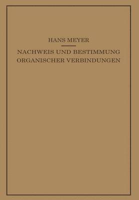 Lehrbuch der Organisch-Chemischen Methodik 1