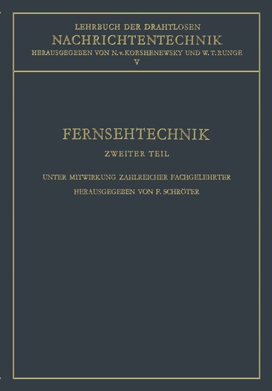 F. Schröter - Fernsehtechnik, Häftad