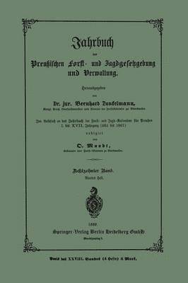 bokomslag Jahrbuch der preuischen Forst- und Jagdgesetzgebung und Verwaltung