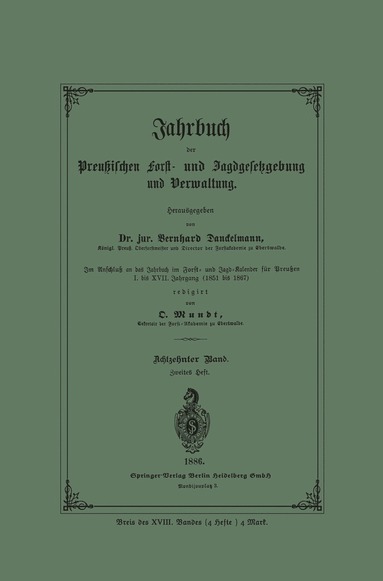 bokomslag Jahrbuch der Preuischen Forst- und Jagdgesetzgebung und Verwaltung