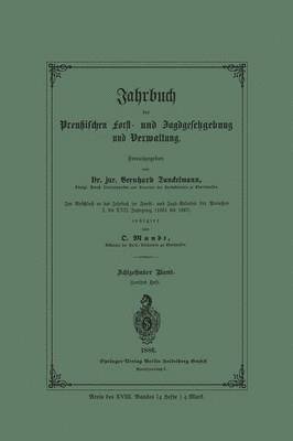 Jahrbuch der Preußischen Forst- und Jagdgesetzgebung und Verwaltung