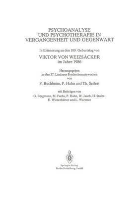 Psychoanalyse und Psychotherapie in der Vergangenheit und Gegenwart 1