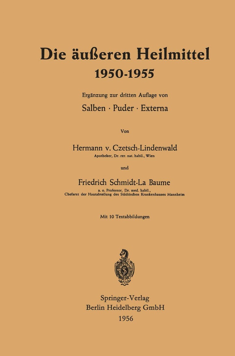 Die ueren Heilmittel 19501955 1