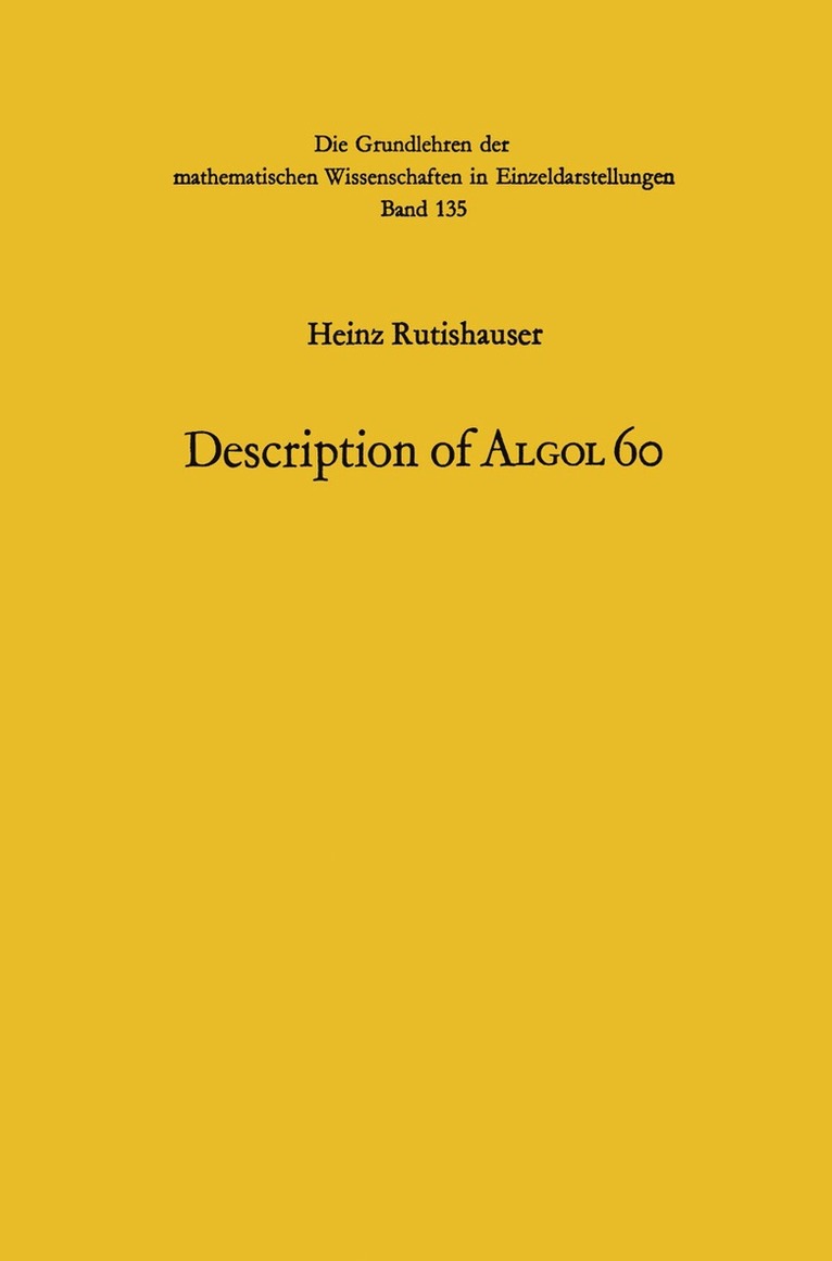 Handbook for Automatic Computation 1