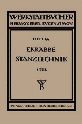 Erich Krabbe - Stanztechnik, Häftad