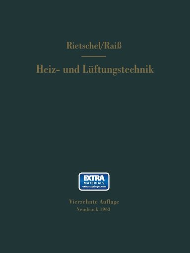 bokomslag H. Rietschels Lehrbuch der Heiz- und Lftungstechnik