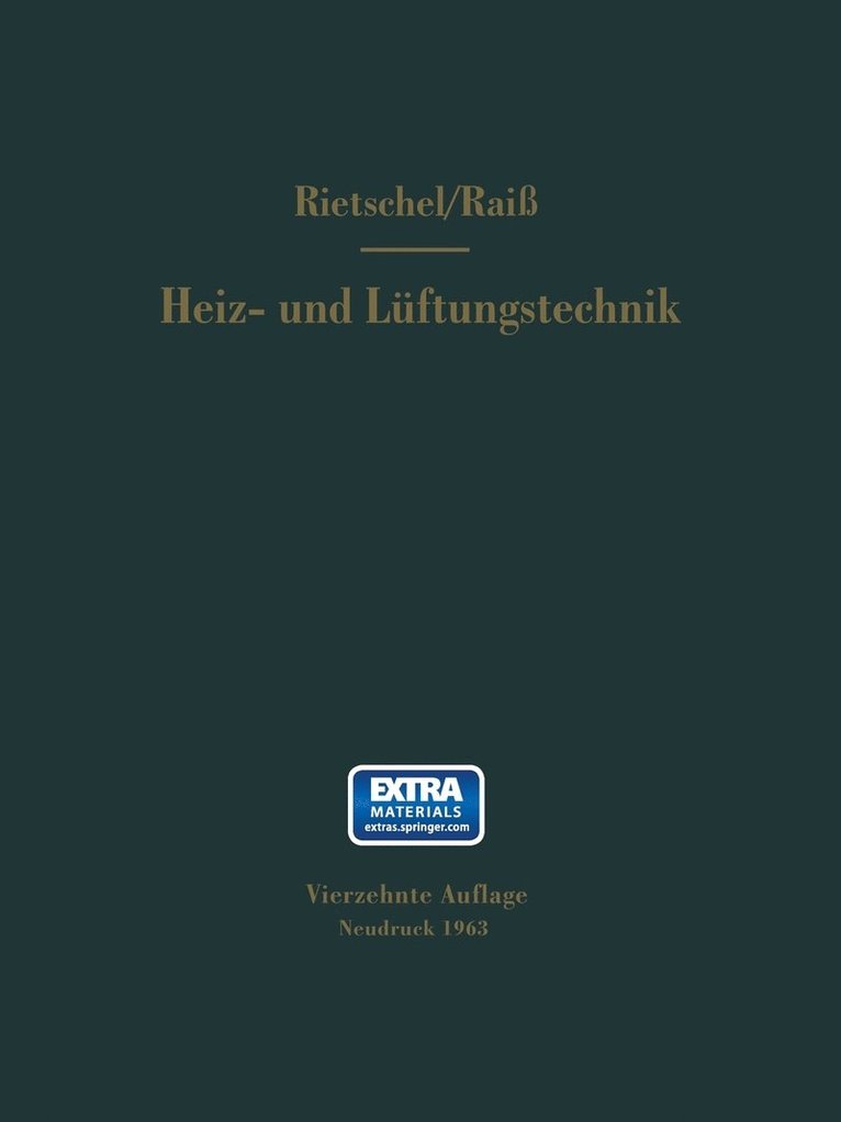 H. Rietschels Lehrbuch der Heiz- und Lftungstechnik 1