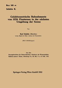 bokomslag Galaktozentrische Bahnelemente von 1026 Fixsternen in der nächsten Umgebung der Sonne