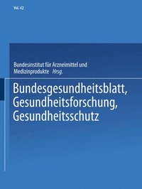 bokomslag Bundesgesundheitsblatt, Gesundheitsforschung, Gesundheitsschutz