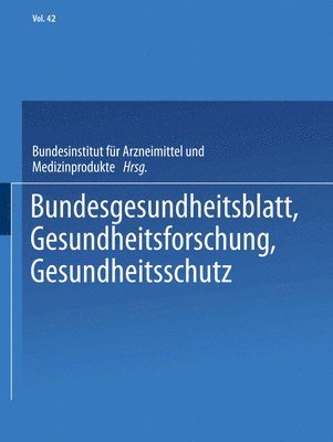 bokomslag Bundesgesundheitsblatt, Gesundheitsforschung, Gesundheitsschutz