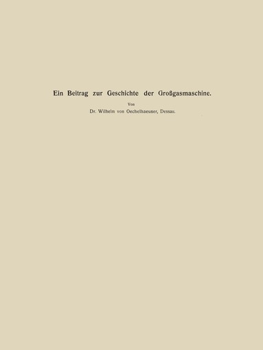 bokomslag Ein Beitrag zur Geschichte der Grogasmaschine