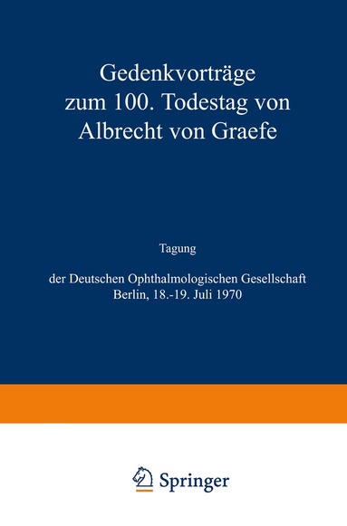 Deutsche Ophthalmologische Gesellschaft - Albrecht von Graefe, Häftad