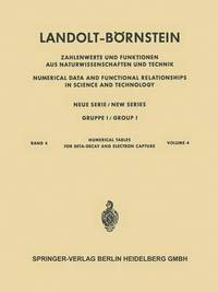 bokomslag Numerische Tabellen fr Beta-Zerfall und Elektronen-Einfang / Numerical Tables for Beta-Decay and Electron Capture