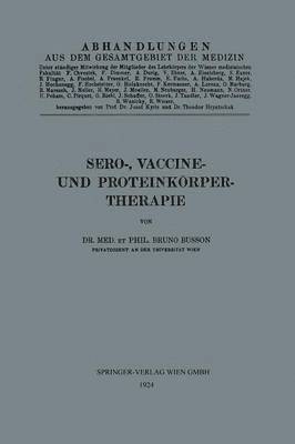 bokomslag Sero-, Vaccine- und Proteinkrper-Therapie