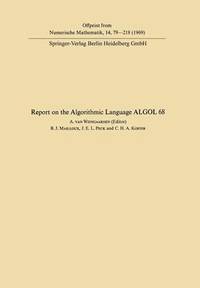 bokomslag Report of Algorithmic Language ALGOL 68