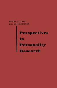 bokomslag Perspectives in Personality Research