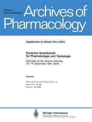 Kenneth A Loparo, Kenneth A. Loparo, Deutsche Gesellschaft Fur Pharmakologie, K. Starke - Deutsche Gesellschaft für Pharmakologie und Toxikologie, Häftad