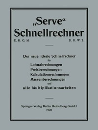 bokomslag ?Serve" Schnellrechner