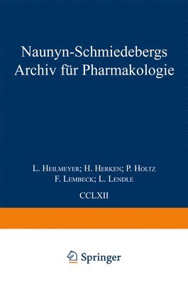 bokomslag Naunyn Schmiedebergs Archiv fr Pharmakologie