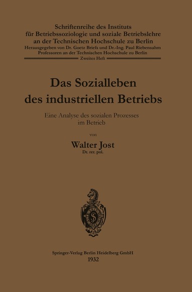 bokomslag Das Sozialleben des industriellen Betriebs