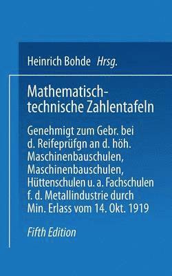 bokomslag Mathematisch-technische Zahlentafeln