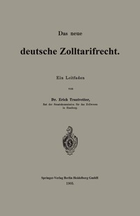 bokomslag Das neue deutsche Zolltarifrecht