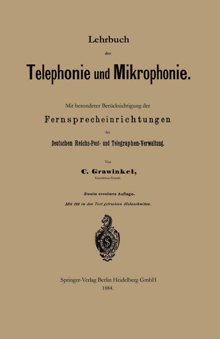 Carl Grawinkel - Lehrbuch der Telephonie und Mikrophonie, Häftad