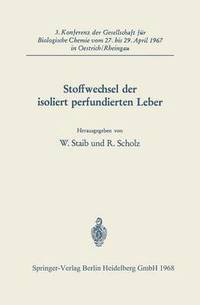 bokomslag Stoffwechsel der isoliert perfundierten Leber