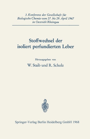 bokomslag Stoffwechsel der isoliert perfundierten Leber