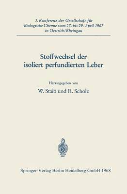 Stoffwechsel der isoliert perfundierten Leber 1