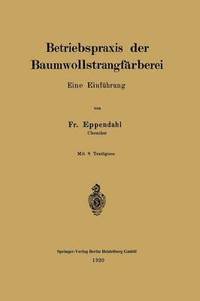 bokomslag Betriebspraxis der Baumwollstrangfrberei