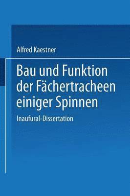 bokomslag Bau und Funktion der Fchertracheen einiger Spinnen