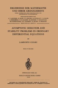 bokomslag Asymptotic Behavior and Stability Problems in Ordinary Differential Equations