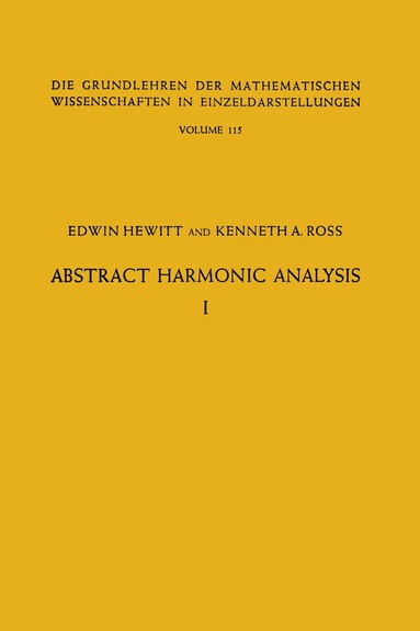 Edwin Hewitt, Kenneth Allen Ross - Abstract Harmonic Analysis, Häftad