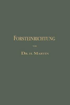 bokomslag Die Forsteinrichtung