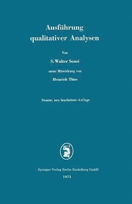 bokomslag Ausfhrung qualitativer Analysen