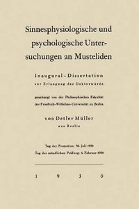 bokomslag Sinnesphysiologische und psychologische Untersuchungen an Musteliden